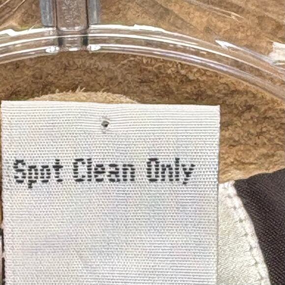 The Quacker Factory Safari Suede Leather Coat Brown Lined Zip Women's Size S - Picture 5 of 10